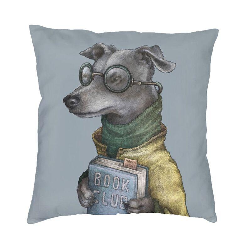 Italian Greyhound Cushion Covers 45x45cm Velvet Whippet Sihthound Dog Throw Pillow Case for Sofa Square Pillowcase Home Decor