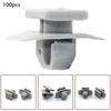 Set of 100 Wheel Arch Flare Moulding Trim Fastener Clips for Honda For Civic For CRV Secure Fit Plastic Clips for Auto Trim