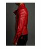 Soft Fit Motorrad Herren Jacke Rot Leder Handgefertigt Echtes Lammleder Stilvoll