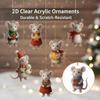 Mouse Advent Calendar 2025, 24-Day Christmas Countdown With 2d Acrylic Mice Ornaments, Holiday Décor For Families & Collectors