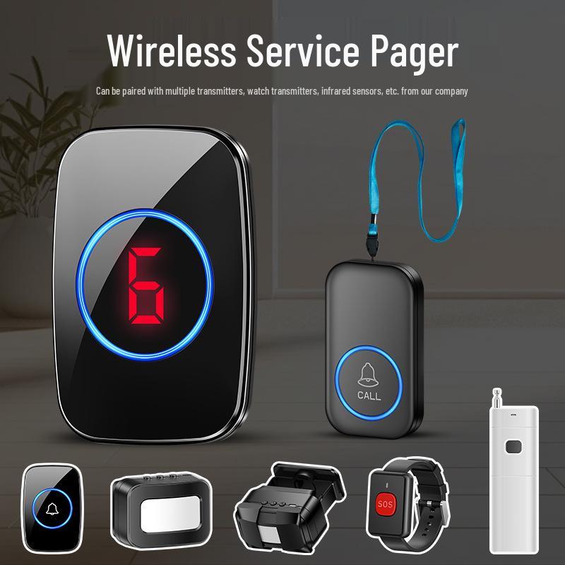 Wireless Pager for Tea House and Restaurant Service: Catering, Dining Room, Mahjong Room, and Private Room Call Bell