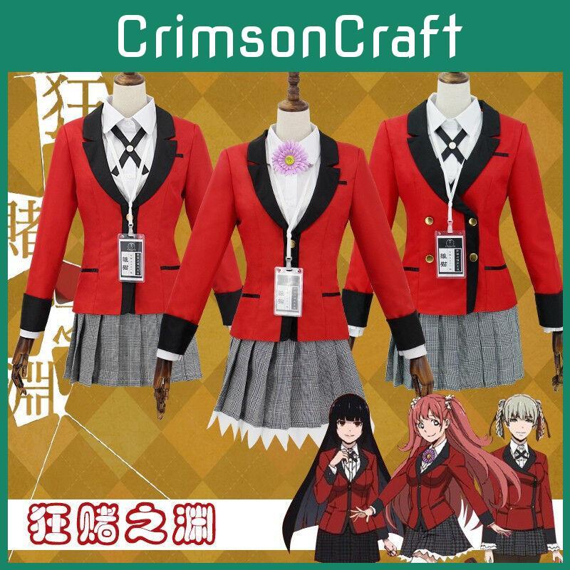 Beautifully Crafted Kakegurui Yumeko Jabami School Girls Costume Outfit Set