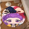 Kpop cartoon Round Rug for Livingroom,Bedroom, Palyroom, Chair Rug, Area rug, Circle Carpet, Large Size Fan Christmas gift