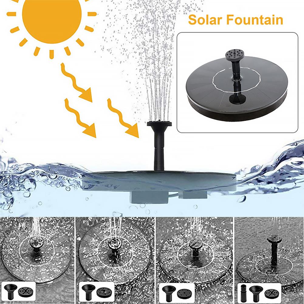 1.2W/1W Solar Fountain Pump Kit 35-50CM Solar Powered Floating Fountain Pump for Garden Pond Pool Fish Tank Bird Bath Decoration