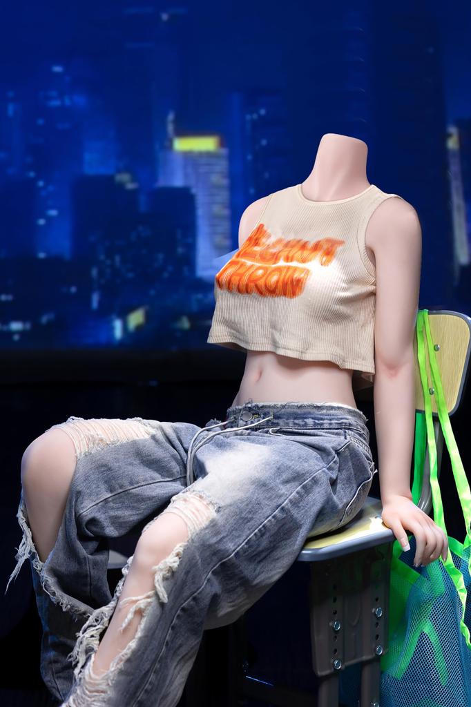 HANIDOLL Real Doll Love Doll Velký masturbátor TPE Želé v životní velikosti Prsa Pohyb ramen Zvětšená kostra Struktura 2 otvorů 158 cm Pouze tělo