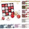 Painted Ball Christmas Tree Hanging Ornaments with Electroplated for Christmas Decorations