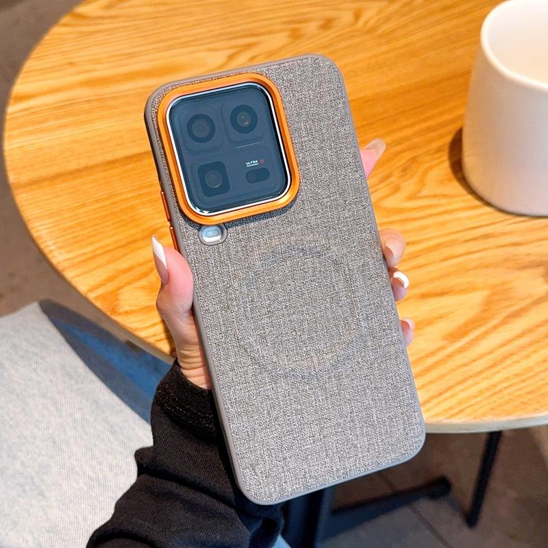 Applicable To iQOO15Ultra Cloth Pattern Mobile Phone Case Metal Lens iQOO15 Fabric Magnetic Case Wireless Charging 5g