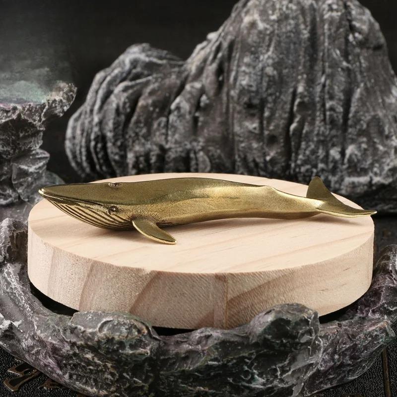 Blue Whale Figurines Vintage Sea Animal Statue Desktop Ornaments Office Decorations Crafts Accessories Child Gifts