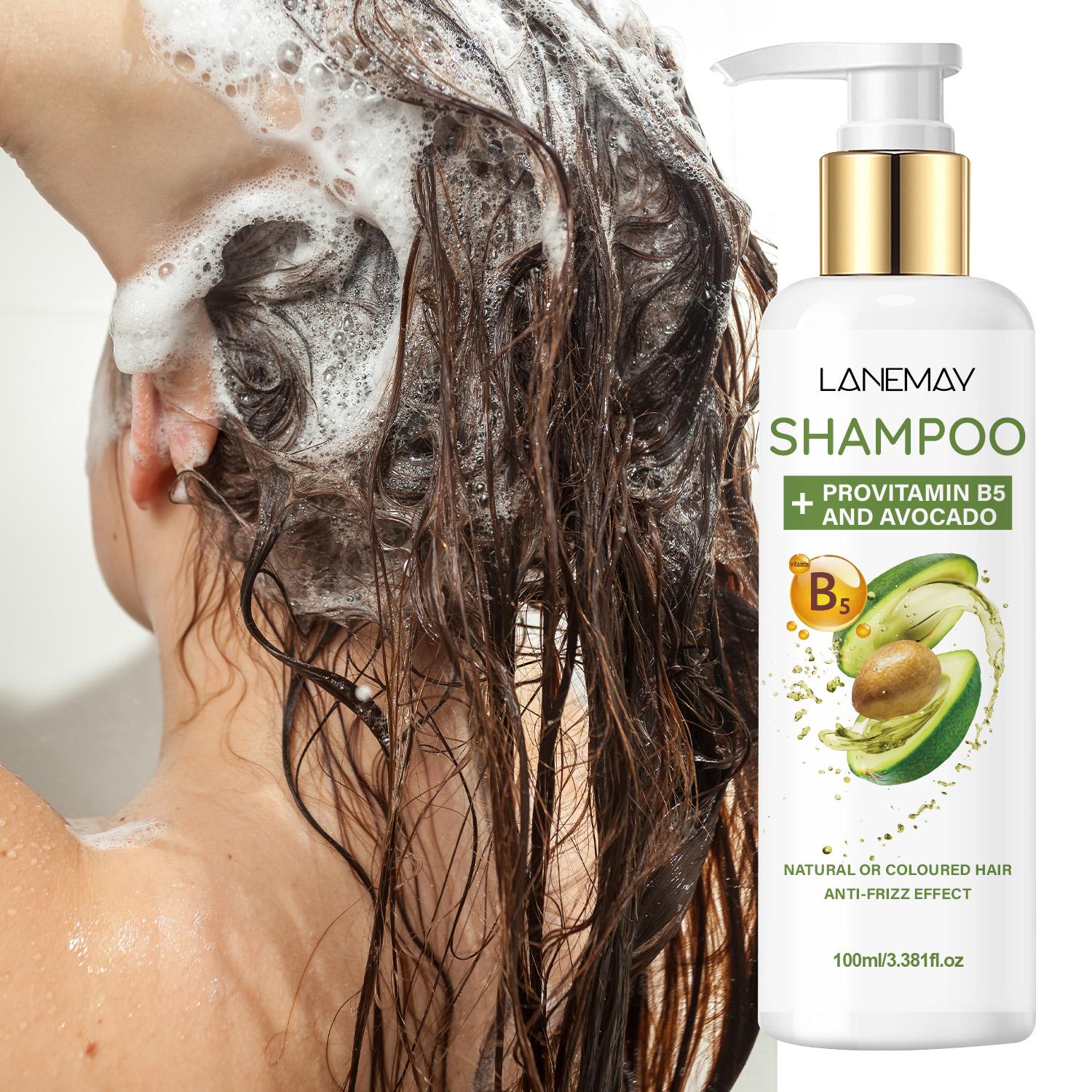 

Provitamin B5 and Avocado Shampoo-Deep Moistrue Support Hair Strengh & Vitality-Enhanced Smoothness & Manageability, 100ml
