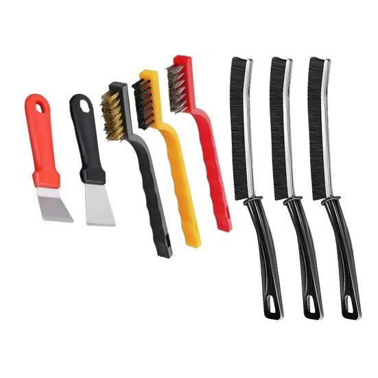 5/6/7/8Pcs Cleaning Brush with Ergonomic Handle Removes Dust Dirt Debris Anti-Slip Grip Home Car Interior Cleaning Scrubber