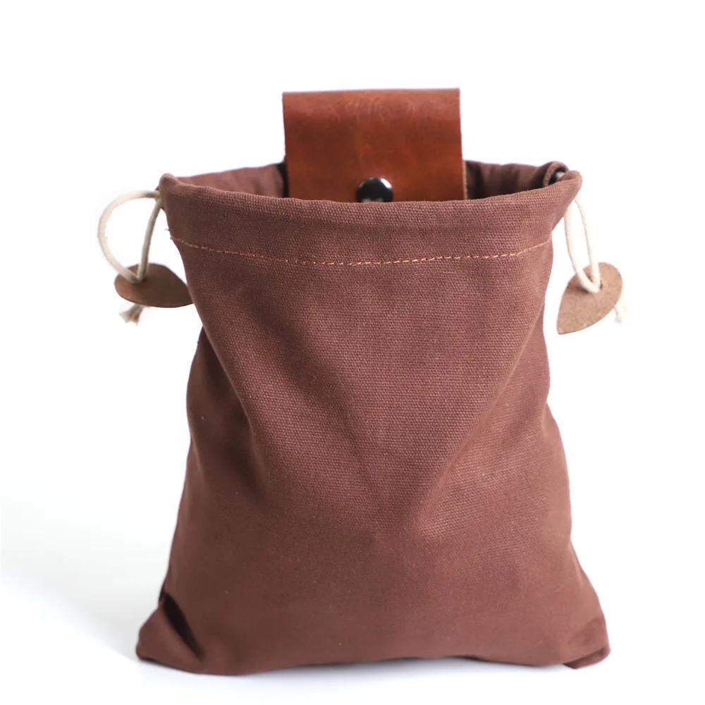 1 stück Tragbare Outdoor Nahrungssuche Tasche Obst Picking Beutel Faltbare Berry Puch Lagerung Leder Bushcraft Leinwand Tasche Wandern Camping