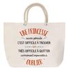 Beach Bag - PLANETEE - A Princess As Awesome As This - Rope Handle - Cotton - Multicolor