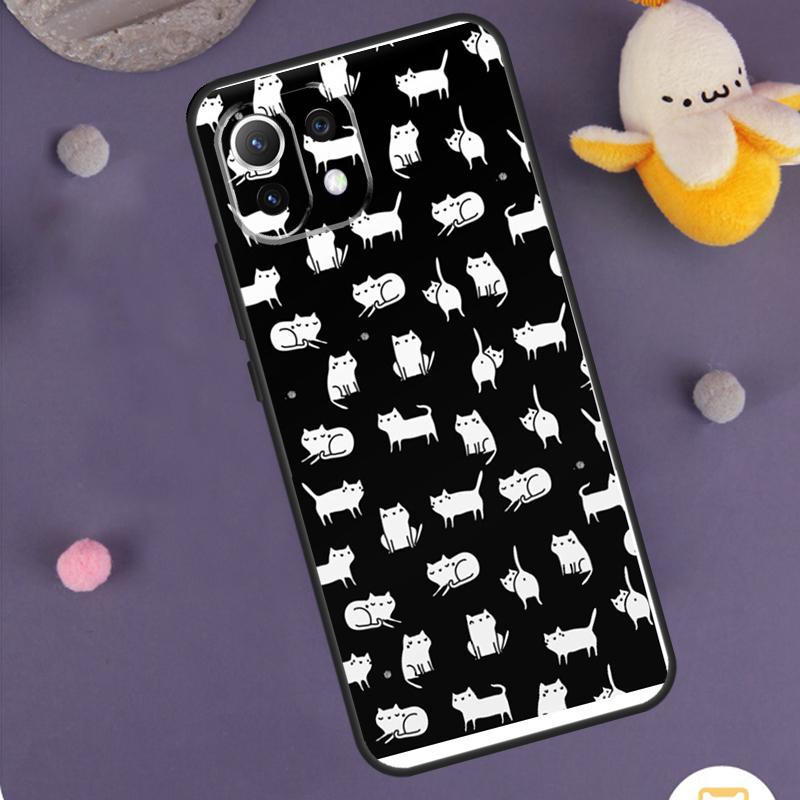 Cute Cartoon Cat Case For Xiaomi 15 14 Ultra 13T 14T 15T 17 Pro Max POCO F7 F5 F6 X5 X6 X7 Pro F8 Ultra Cover