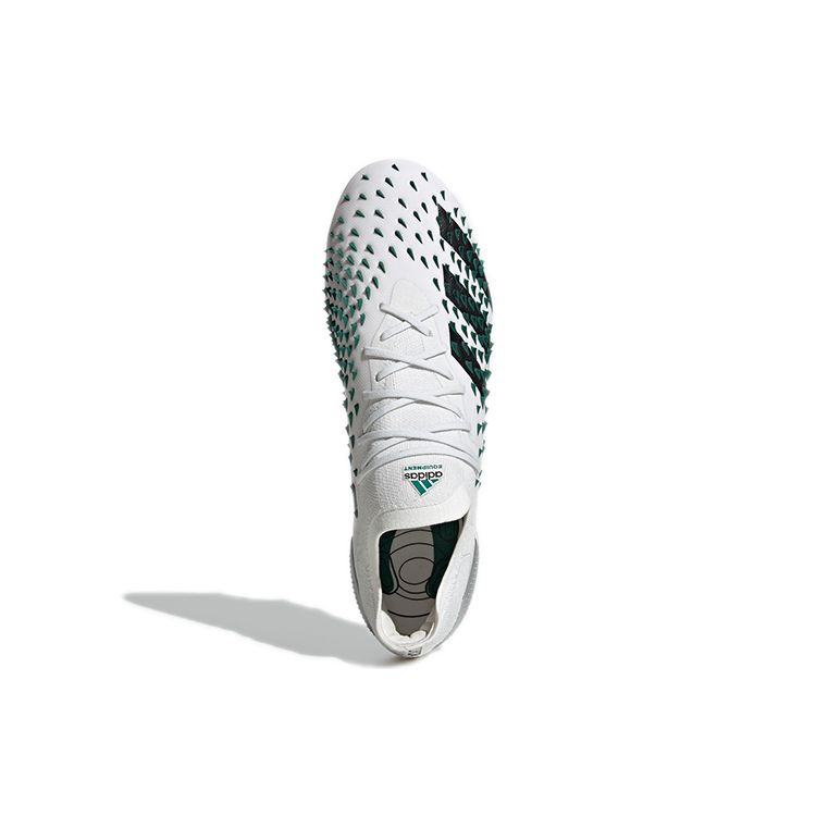 Adidas Predator Freak.1 L EQT Okrągły Nosek Sznurowane FG (Gumowy Długi Kołek) Trwałe Buty Piłkarskie Męskie Buty Piłkarskie Białe Zielone Czarne GW0749