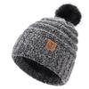Womens Winter Knit Beanie Hat With Fuzzy Pom Warm Thick Acrylic Cap Cold Weather Outdoor Casual Wear