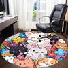 1pc Kitties Flowers Office Round Area Rug, Indoor Mat Suitable ForOffice, Under Office Chairs Bedroom Living Room Home Decor, Room Deco n78