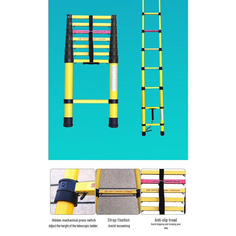 Insulated Fiberglass Telescopic Ladder