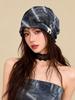 Trendy Plaid Slouchy Hat - Unisex Pleated Beanie for Spring & Summer