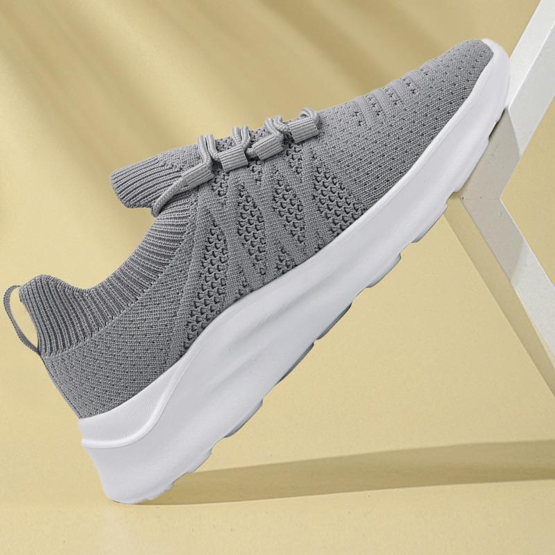 

fashion Fujeak New Fashion Mesh Women Sports Shoes Breathable Flats Soft Sole Casual Sneakers Walking Shoes Ladies Vulcanized Shoes 41 світло-сірий колір