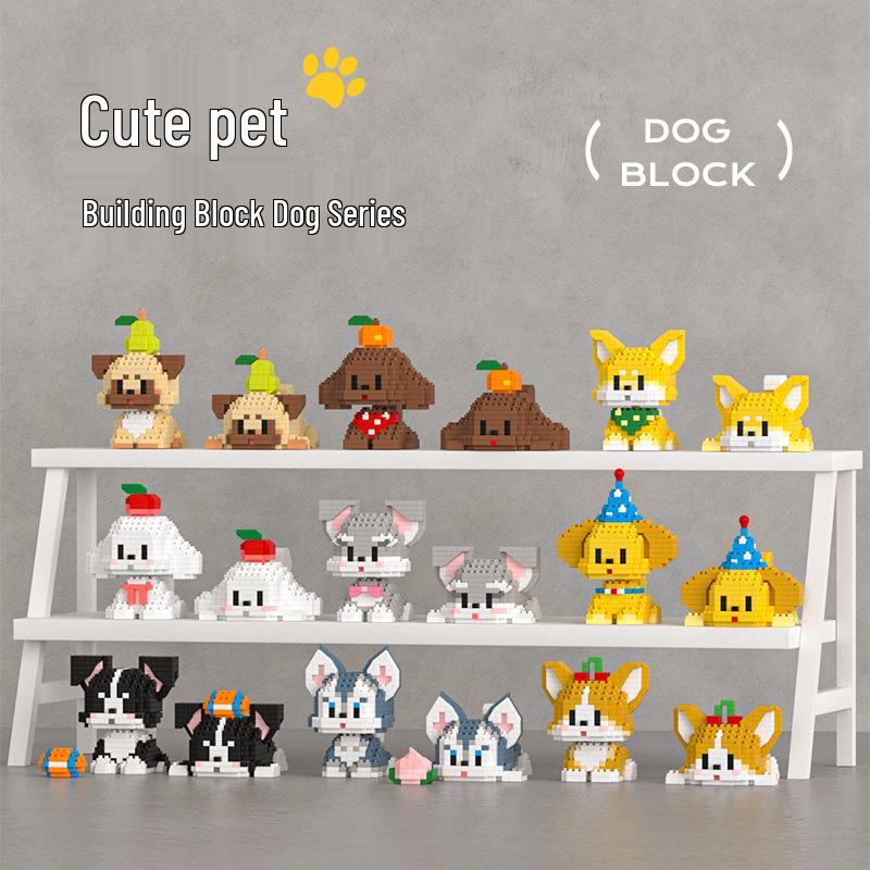 Micro Particle Pet Building Blocks - Cute Dog & Cat Toy Compatible with LEGO