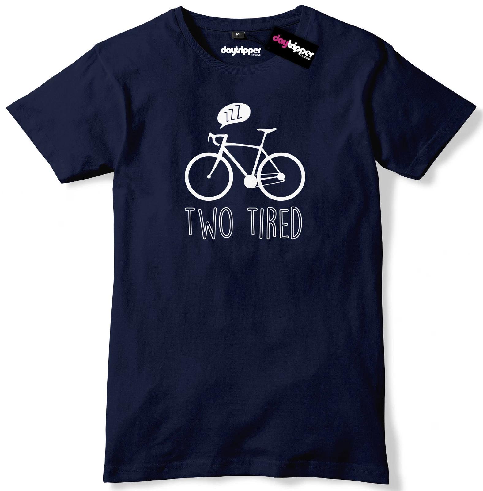 Two Tired Cycling Bike Bicycle Mens Premium T-Shirt Tee L