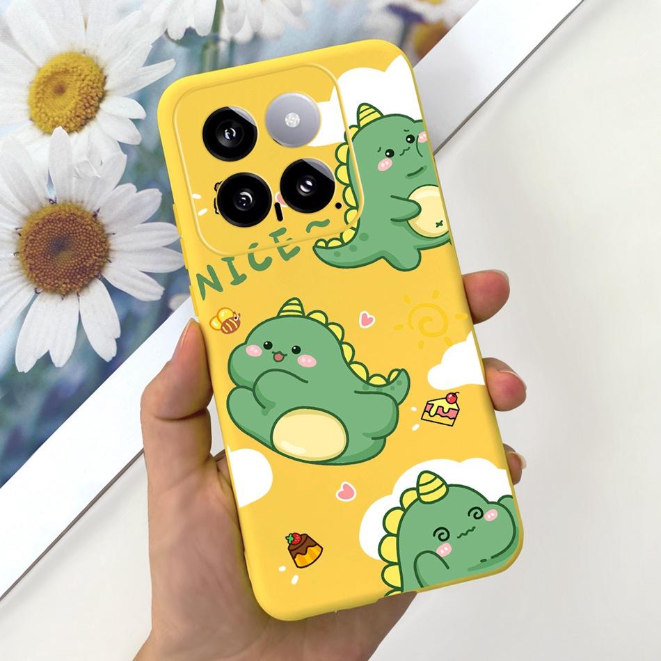 For Xiaomi 14 Phone Case Xiaomi Mi 14 5G Mi14 2024 Cute Cat Cartoon Jelly Silicon Soft Protective Back Cover