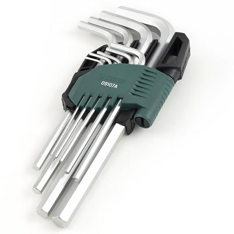 SATA 9-Piece Extra Long Hex Key Wrench Set