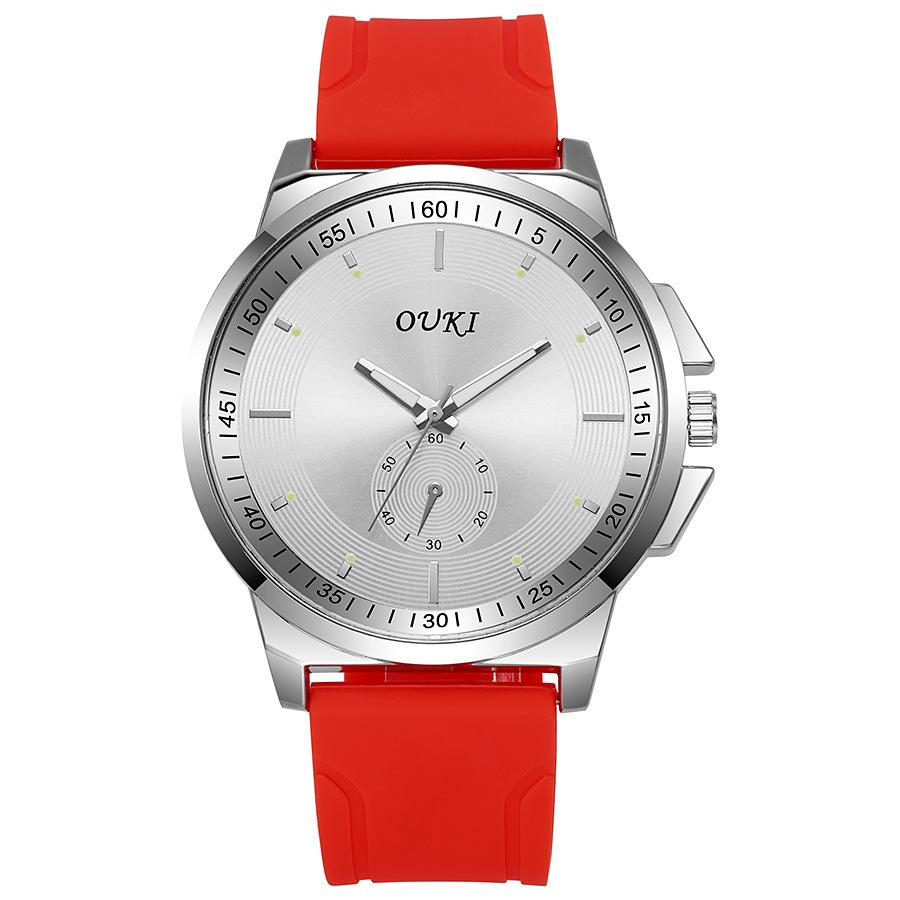 Ouki Men S Watch Men S Quartz Watch Men S Watch Round Fashion Watch Men S Watch One size fits all красный