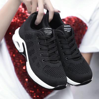 Women's Shoes Spring New Fly-woven Mesh Shoes Women's Shoes Sports Casual Shoes Fashion Breathable Student Air Cushion Shoes