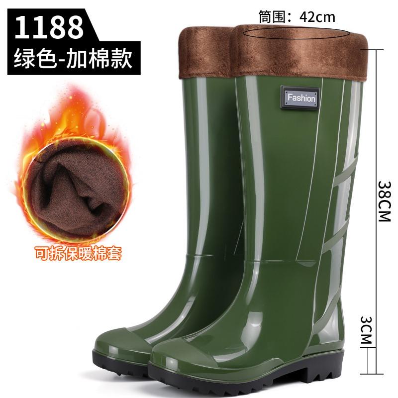 Men's Grey Plain Rain Boots Labor Boots High Rain Boots Protective Long Boots Men's Water Shoes Outdoor Camouflage Water Boots Gel Boots