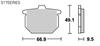 KITACO SBS Brake Pads and Thick 517HF Ceramic Compatible with Part - Affordable, Long-lasting, - - CB250N, CB400N, Hawk, CB750F, CBX1000, etc. -
