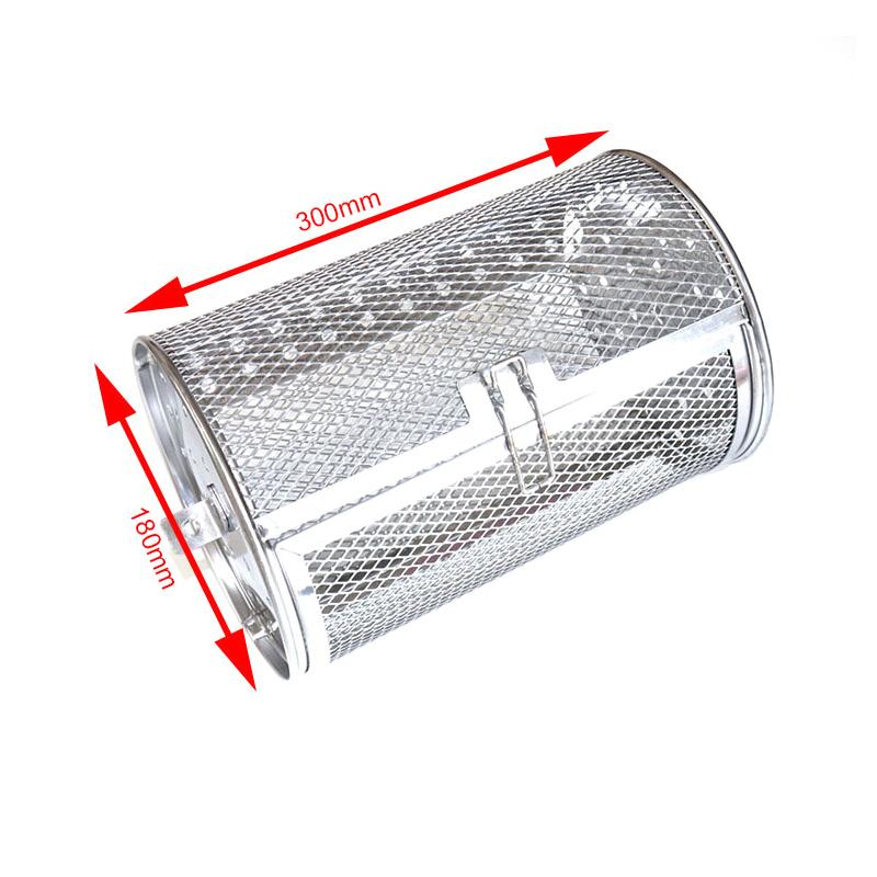 Edelstahl Grill Rotisserie Ofen Für Küche Braten Korb Kaffee Bean Gegrillte Käfig Trommel Rack Air Friteuse Zubehör Universal