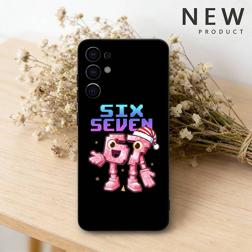 

Steal A Brainrot Six Seven Phone Case For Samsung S26,25,24,23,22,30,21,10,9,Ultra,Plus,Lite Black Soft Case Samsung S21fe