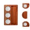 Steak Rectangular Platter Vintage Cheese Tray with 3 Round Bowls Sturdy Decor Charcuterie