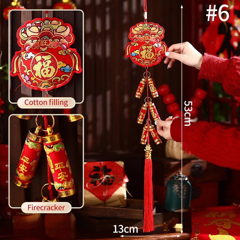 Chinese New Year 2025 Decorations Chinese Spring Festival Hanging Pendant Door Wall Ornament Traditional Chinese Room Decoration