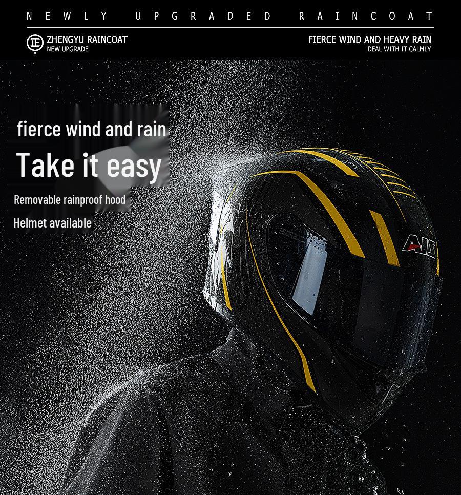 Heavy-Duty Split Raincoat & Pants Set for Motorcycle Riders