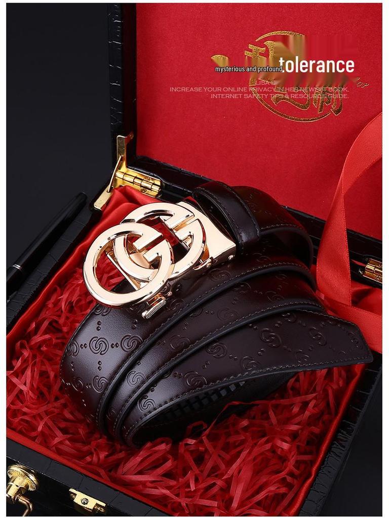 Hochwertiger Herren-Automatikgürtel - Zweilagiges Premium-Rindsleder für Freizeit & Business