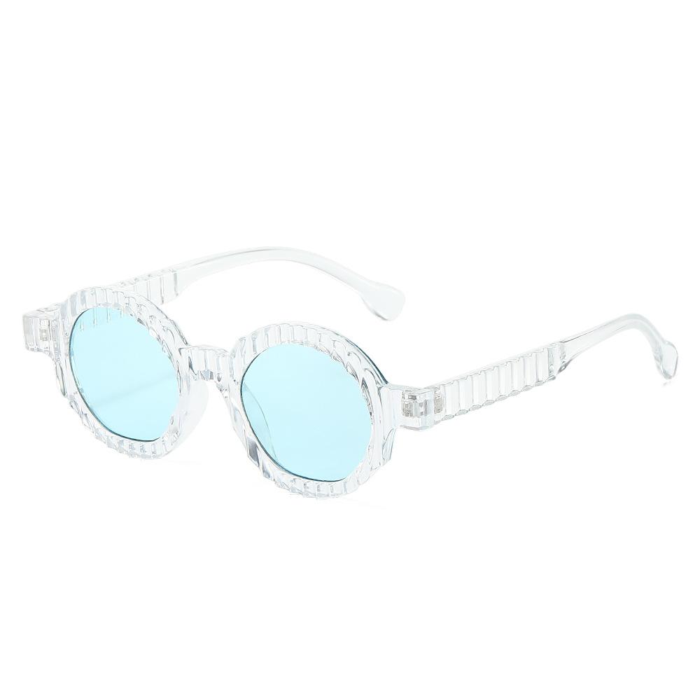 New round sunglasses, European and American personality versatile round frame retro simple fashion sunglasses for men and women