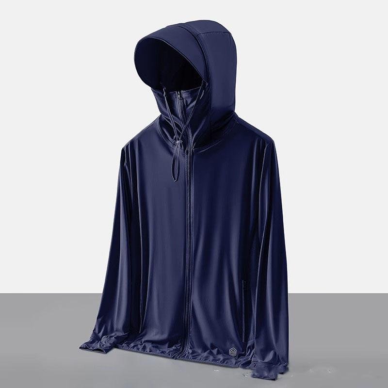 

Солнцезащитная одежда Ice Silk со съемными большими полями UPF50+ для мужчин, солнцезащитные куртки для активного отдыха S