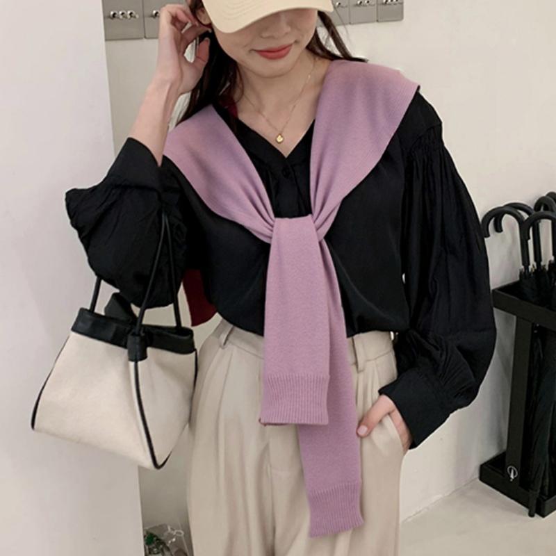 1PC Clothing Accessories Versatile Solid Color Classic Shawl Warm Scarf Minimalist Style Knit Material Fashion Multi-Color