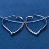 Elegant 925 Sterling Silver 30mm Exquisite Heart-Shaped Earrings for Women, Fashionable Wedding Gift Jewelry