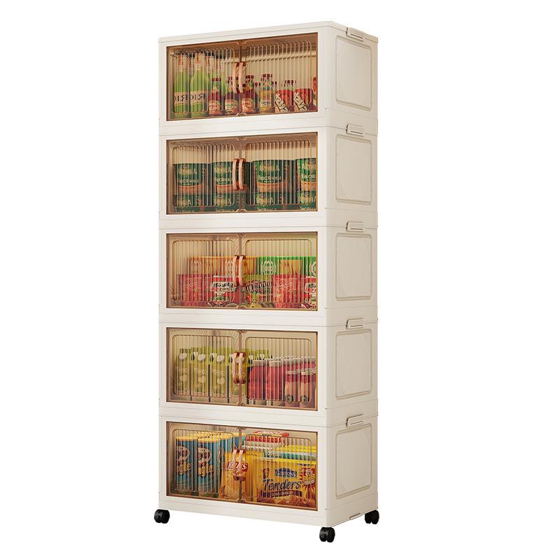 Premium Foldable Toy & Clothes Storage Cabinet - No Assembly, Multi-Layer, Large Capacity
