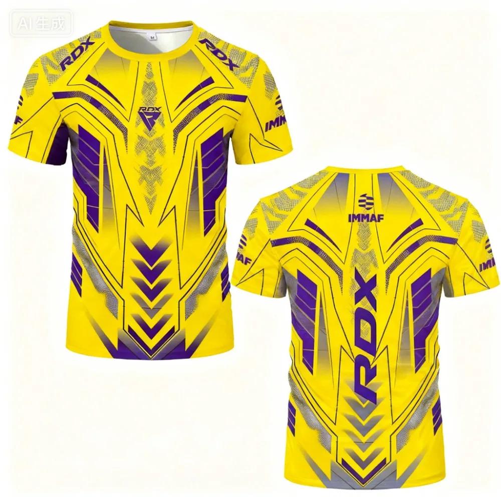 Outdoor Sport Kampfwettbewerb Fan Atmungsaktives T-Shirt Herren und Damen Lässig Rundhals Kurzarm Boxen Top
