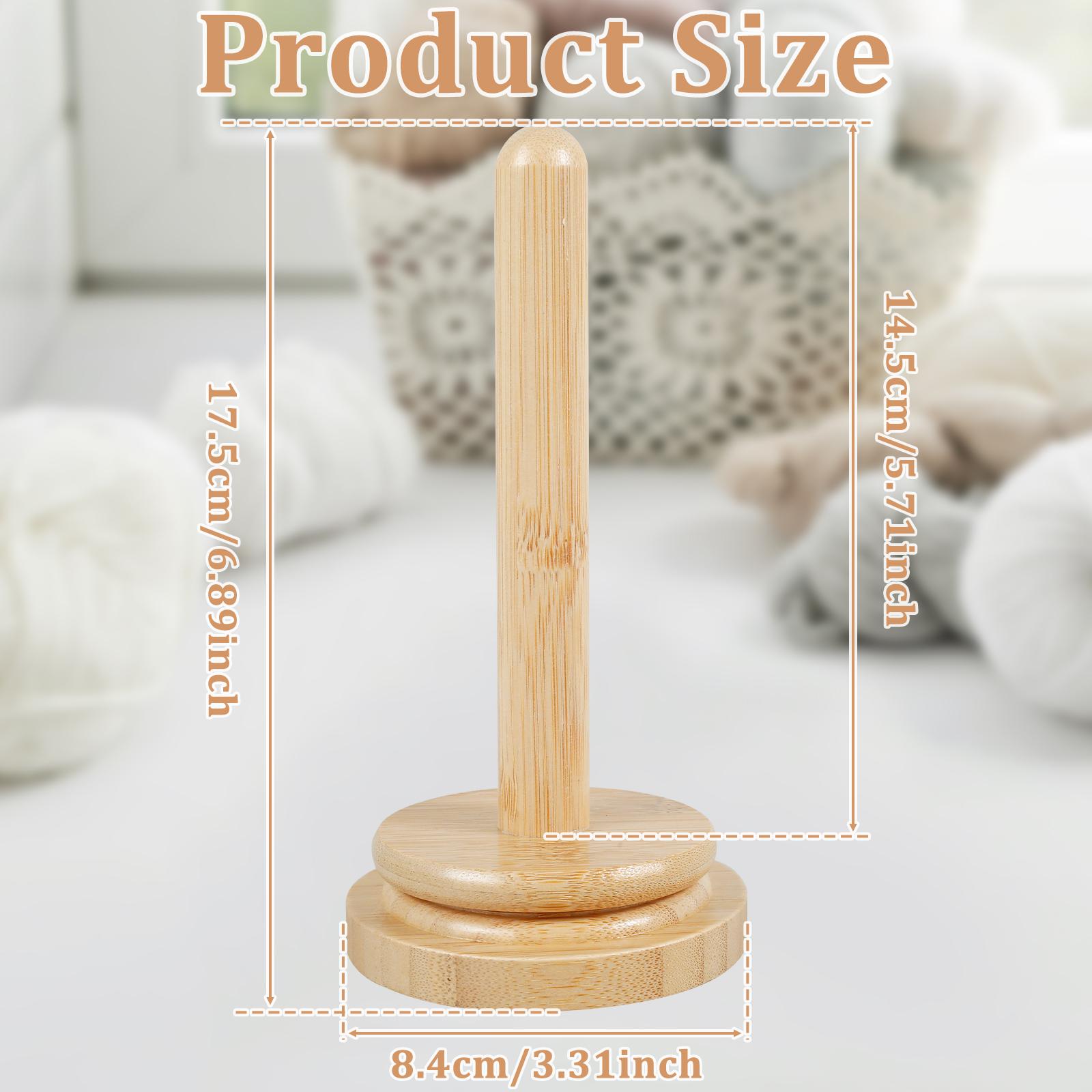 

Wooden Yarn Holder for Knitting Crochet Yarn Rack Stand with Slot Stable Yarn Ball Dispenser Horizontal Yarn Spinner for Crochet