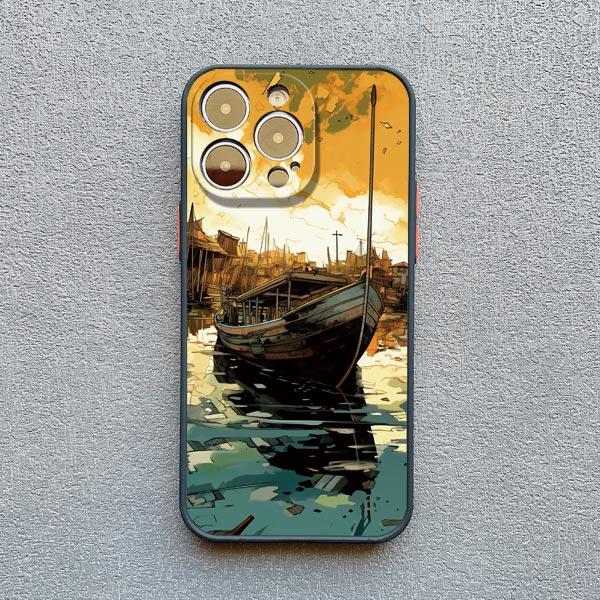Seaside Coconut Tree Coastal Scenery Phone Case for IPhone 16 15 14 13 12 11 Pro Max Mini X XR XS 15 7 8 Plus Shockproof Covers