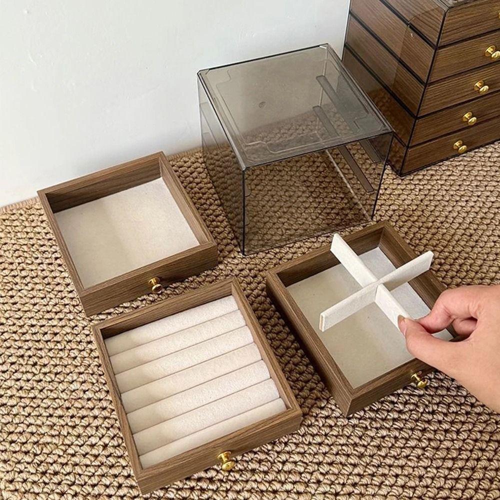 3/5 Schichten Schmuckaufbewahrungsbox Große Kapazität Desktop Aufbewahrungskoffer Thekenvitrine