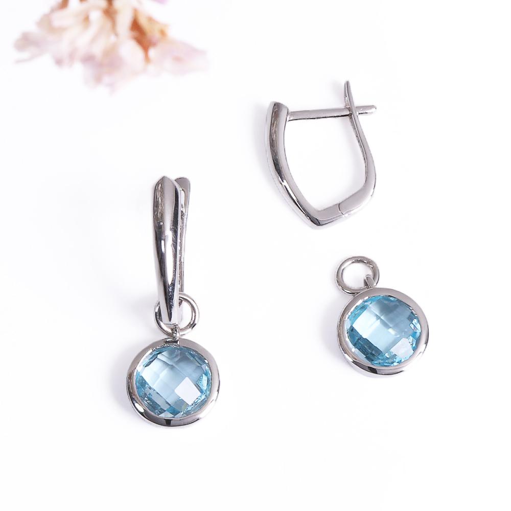 Einfache Lünettenfassung Silberohrringe rund 8mm 4ct 925 Sterlingsilber feiner Schmuck für Mädchen schönes Geschenk