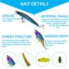 Fishing Lure Set Artificial Baits Minnow Spoon Soft Worms Hooks Freshwater Saltwater