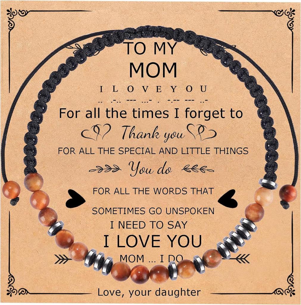 Morse code bracelet, magnet spacer, tiger eye weave, gift bracelet, emperor stone code bracelet.