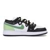 Jordan Air Jordan 1 Slip Resistant Abrasion Resistant Low Top Vintage Basketball Shoes Men's Black Green 553558-131(Team85-)
